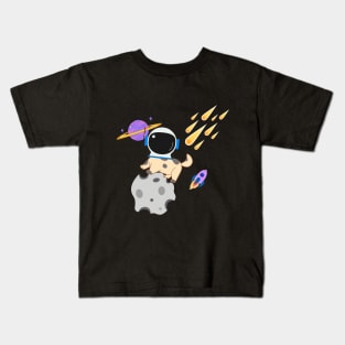 Astronaut Dog Kids T-Shirt